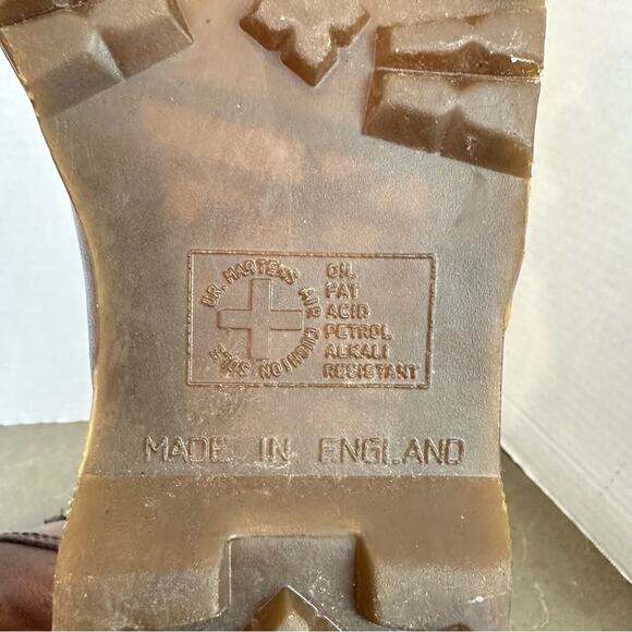 Dr Martens Vintage Y2K Ankle Boots Lace Up Made in England Brown Sz 6 8081 - Picture 10 of 11